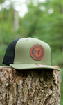 Green leather patch logo hat